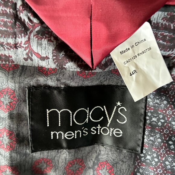 Tallia Men’s 44R Black Tuxedo Blazer w/Faux Leather Shawl Collar Formal Party - Picture 4 of 8